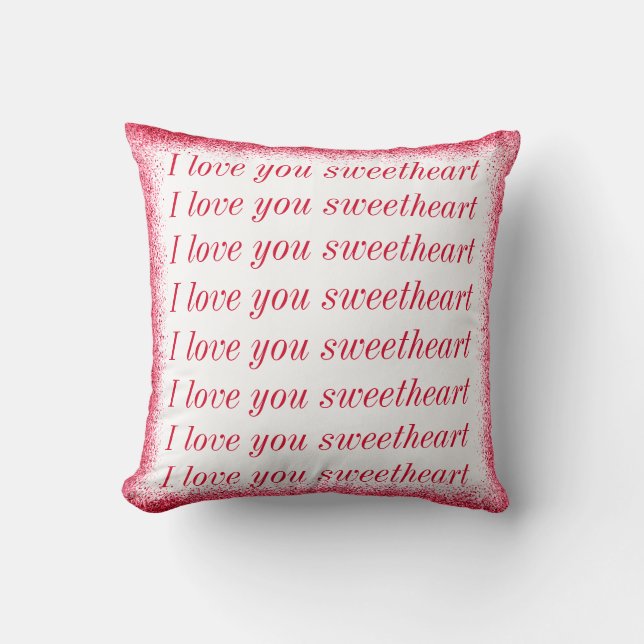 I Love You Keepsake Simple Modern Valentines Day Cushion (Front)
