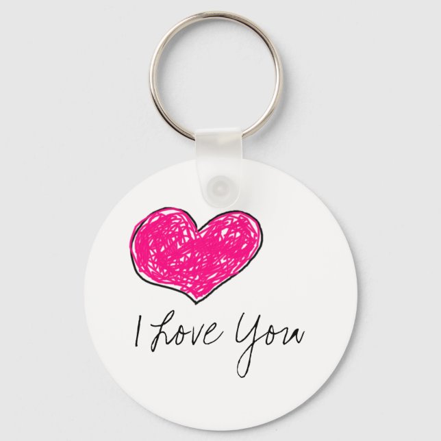 I Love You Key Ring (Front)