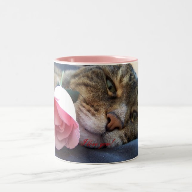I Love You kitty Mug Two Tone Colour (Center)