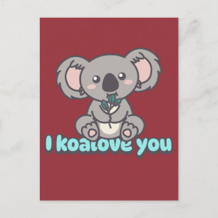I love you Koala bear pun Postcard