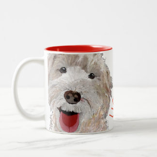 I love you!  Labradoodle  Two-Tone Coffee Mug