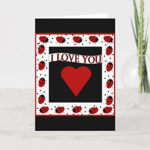 I Love You Ladybugs Card
