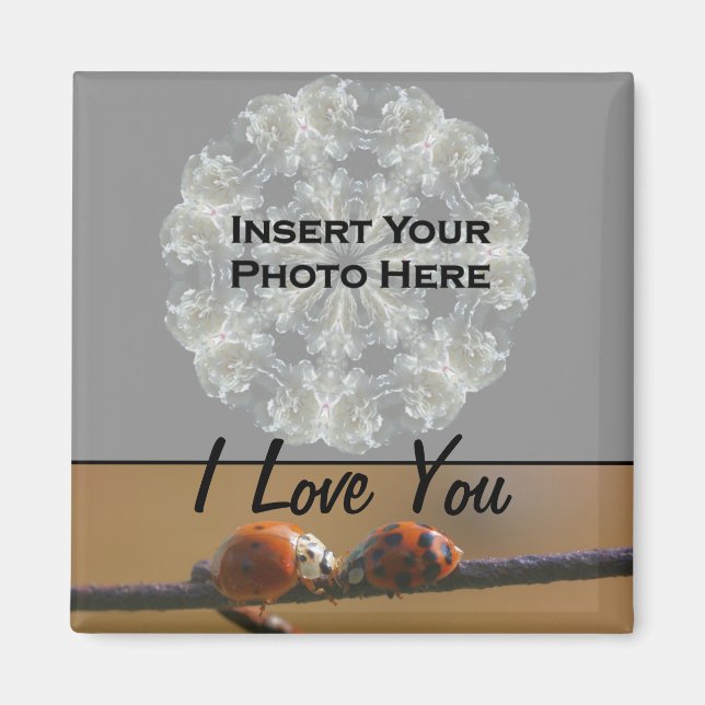 I Love You Ladybugs Photo Magnet (Front)
