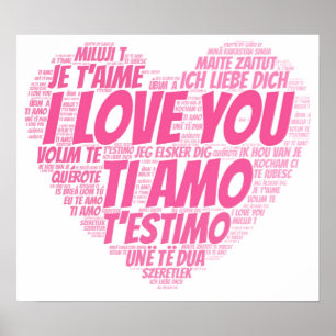 I love you languages around the world poster