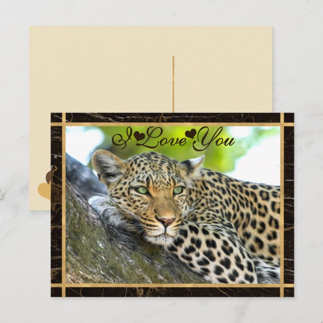 I Love You Leopard Photo Postcard (Front/Back)