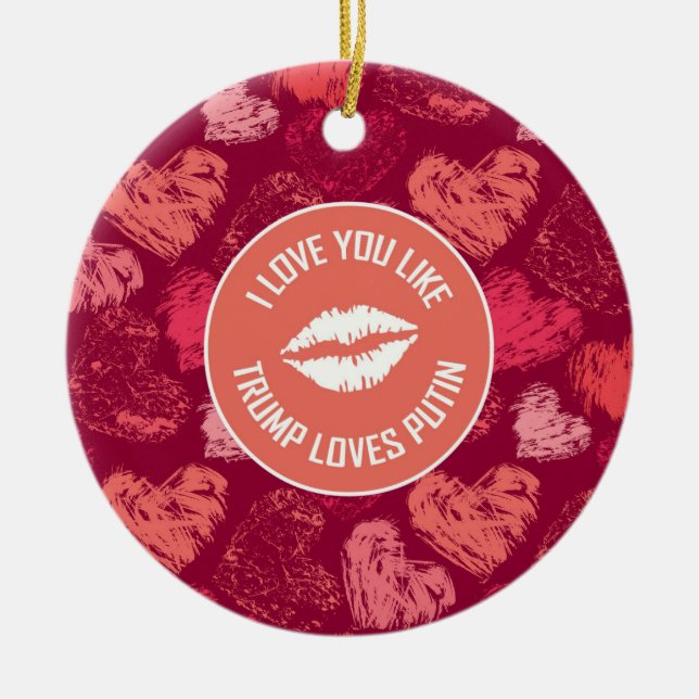 I LOVE YOU LIKE... CERAMIC TREE DECORATION (Front)