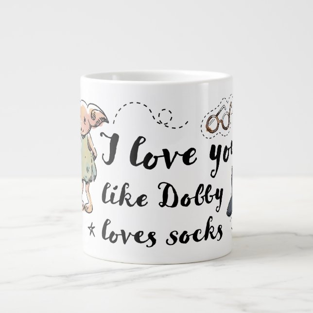 I Love You Like Dobby Loves Socks Large Coffee Mug (Front)