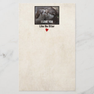 I Love You Like No Otter Cute Photo Stationery