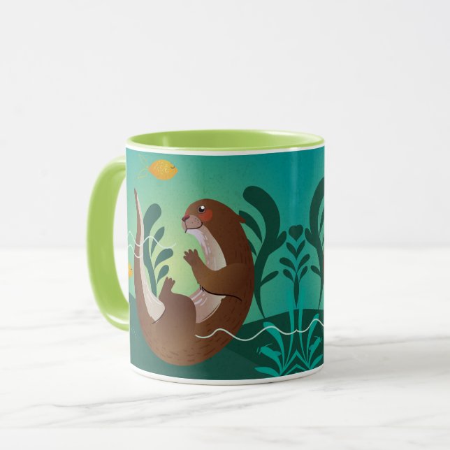 I love You Like No Otter Mug (Front Left)