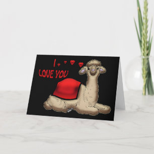I love you Llama cute valentine's day card