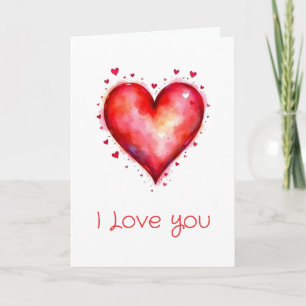 I Love You Love Hearts design Card