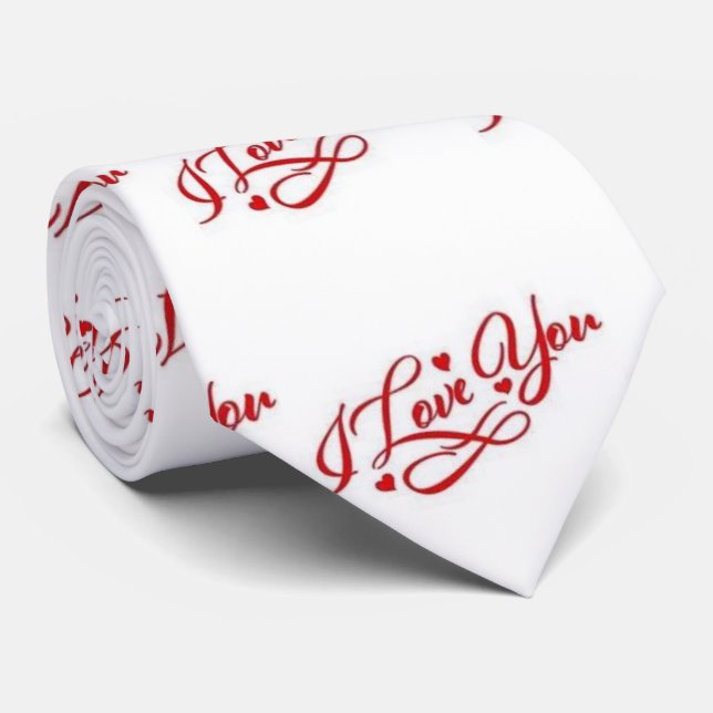 ***I LOVE YOU*** LOVING TIE FOR HIM (Rolled)