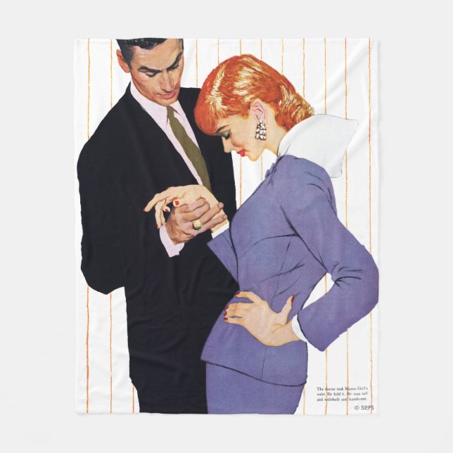 I Love You, Mama Girl Fleece Blanket (Front)