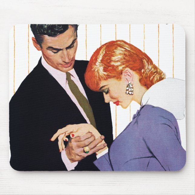 I Love You, Mama Girl Mouse Mat (Front)