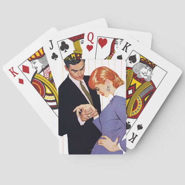 I Love You, Mama Girl Playing Cards (Back)