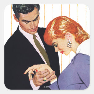 I Love You, Mama Girl Square Sticker