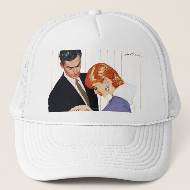 I Love You, Mama Girl Trucker Hat (Front)