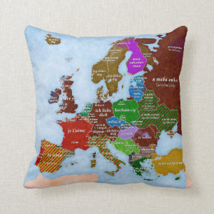 I Love You Map Pillow