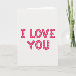 I Love You Marquee Lights Card
