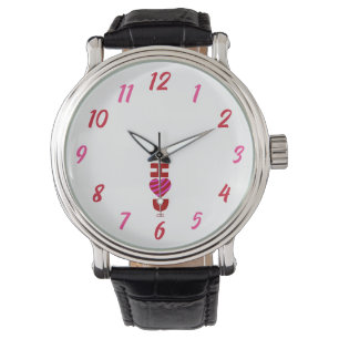 I Love You Men's Vintage Black Leather Watch