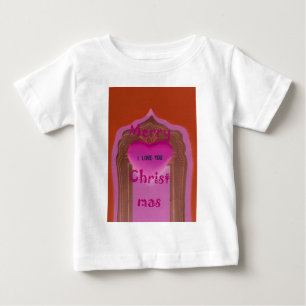 I love You Merry Christmas Heart Baby T-Shirt