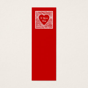 I Love You Mini Bookmarks -
