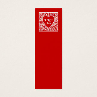 I Love You Mini Bookmarks -