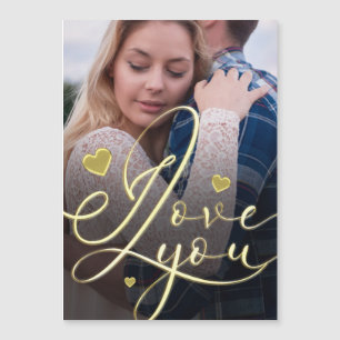  I Love You  Modern Gold  Valentine Photo 