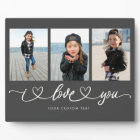 I Love You Modern Heart Script Photo Collage
