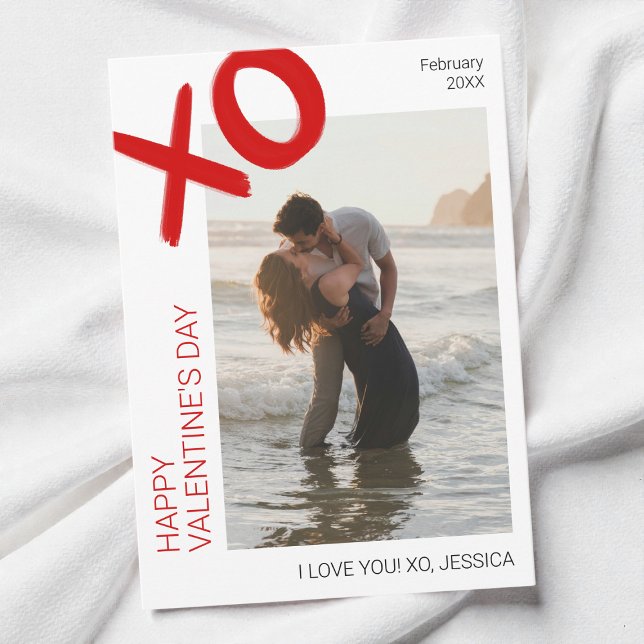 I Love You Modern Photo Happy Valentine's Day Holiday Card (I Love You Modern Photo Happy Valentine's Day Holiday Card)