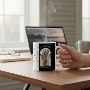 I love you! modern stylish valentines photo coffee mug