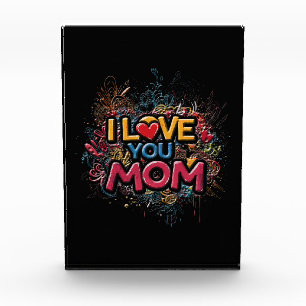 I Love You Mom / Graffiti Acrylic Block
