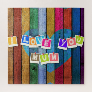 I Love You Mom - Heart Jigsaw Puzzle