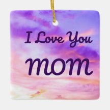 I Love You MOM ornament