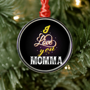 i love you momma metal tree decoration