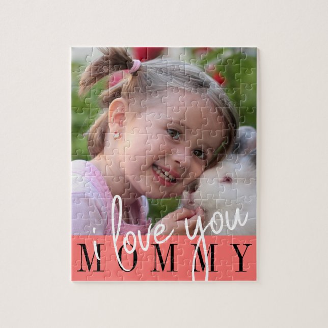 I Love You Mommy Custom Photo  Jigsaw Puzzle (Vertical)