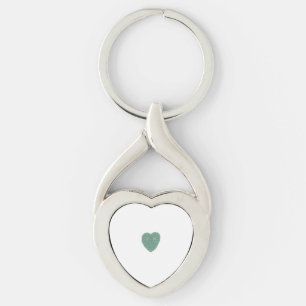 I Love You More Blue Green Heart Design  Key Ring