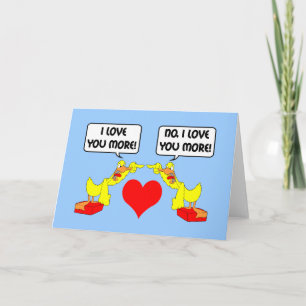 I love you more card