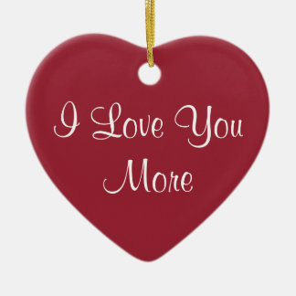 I Love You More Ceramic Tree Decoration
