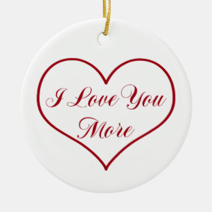 I Love You More Ceramic Tree Decoration