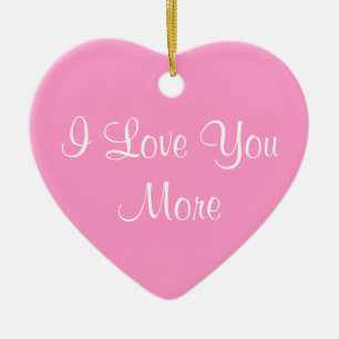 I Love You More Ceramic Tree Decoration