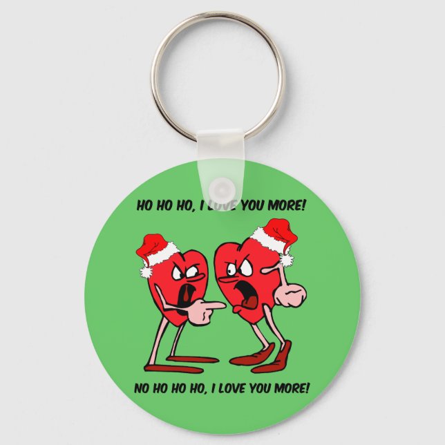 I love you more Christmas Key Ring (Front)