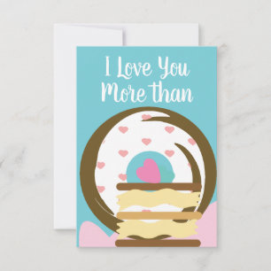 I Love You More Doughnuts Cake Card