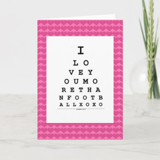 I Love You More Football  Valentine's  Day Card