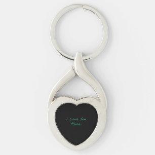 I Love You More Handwritten Style  Key Ring