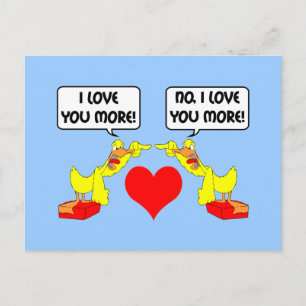 I love you more postcard