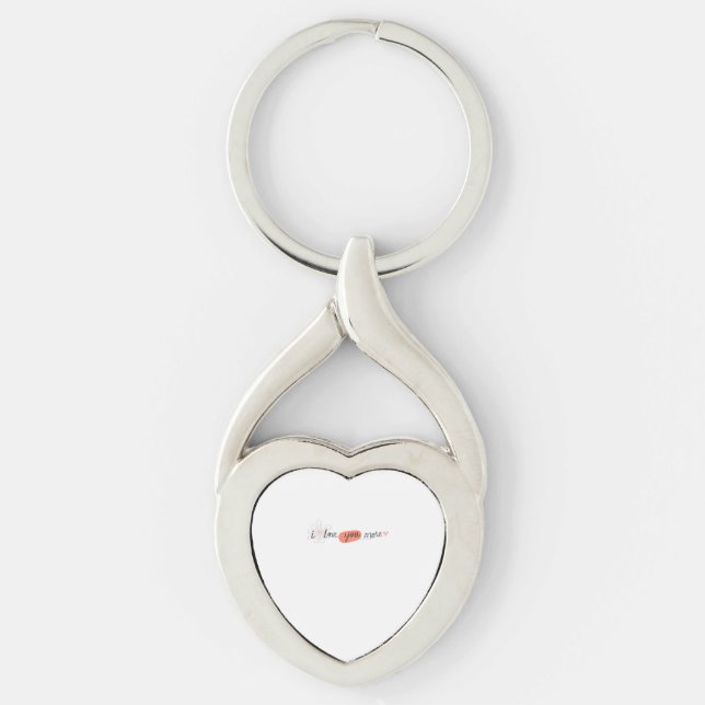 I Love You More Simple Romantic Quote  Key Ring (Front)