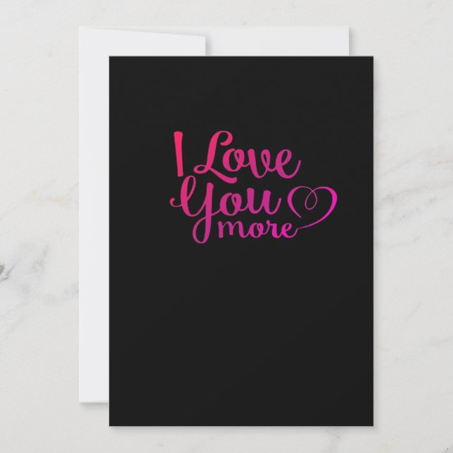 I Love You More Soft Minimal Design  Holiday Card (Front)