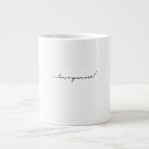 I Love You More Soft Romantic Aesthetic  Large Coffee Mug