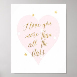 I love you more than all the stars - Art Print